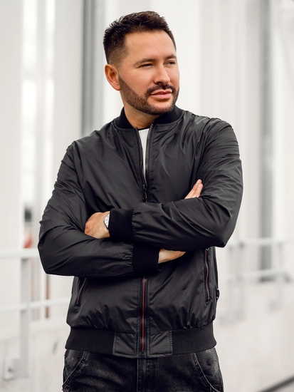 Herr Lättviktsjacka Bombermodell Svart Bolf 7116A