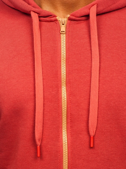 Herr Tjock Huvtröja med dragkedja Laxfärgad Bolf 2008