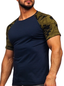 Herr T-shirt Marinblå-Camo Bolf 8T82