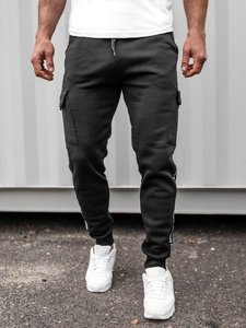Herr Cargo Joggersweatpants Svart Bolf JX8715B