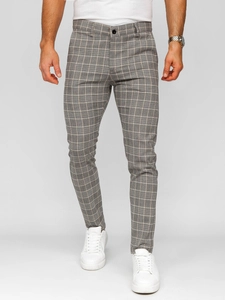 Herr Eleganta rutiga byxor Beige Bolf 184171