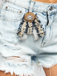 Dam Jeansshorts Himmelsblå Bolf JK811N