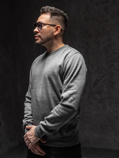 Herr Sweatshirt Antracitgrå Bolf 2001A1