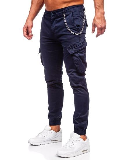 Herr Cargo-joggers Marinblå Bolf SK850