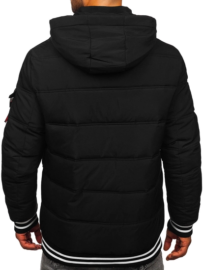 Herr Quiltad Vinterjacka Svart Bolf 62M9517