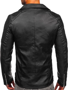 Herr Skinnjacka Bikermodell Svart Bolf 11Z8026