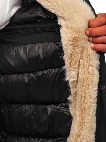Herr Vinterparkas Svart Bolf 22M51