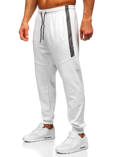 Herr Träningsoverall med tryck och huva Vit Bolf 8C8115