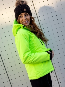 Dam Sportig Vinterjacka Grön-Neon Bolf HH012