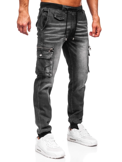 Herr Jeans cargo-joggers Svart Bolf MP0108N