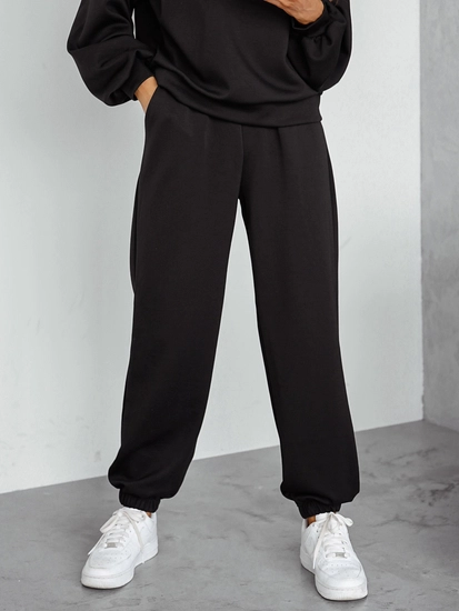 Dam 2-delad Träningsoverall med smörhuva Svart Bolf 525