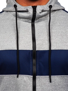 Herr Huvtröja med dragkedja Grå Bolf 27B8121