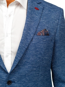 Herr Casual Kavaj Blå Bolf 019