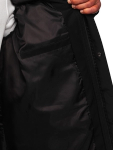 Herr Lång Quiltad Vinterjacka Svart Bolf 31M5009