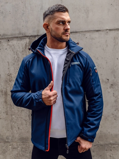 Herr Lättvikt Softshelljacka Marinblå Bolf BK122A