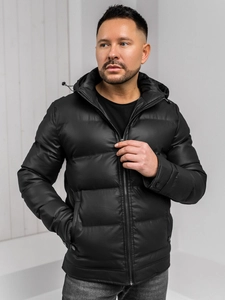 Herr Vinterjacka med huva Svart Bolf 22M327A1