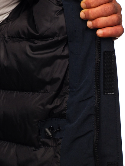 Herr Vinterparkas Marinblå Bolf 1173