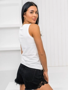 Dam Linne med tryck Vit Bolf 96T655