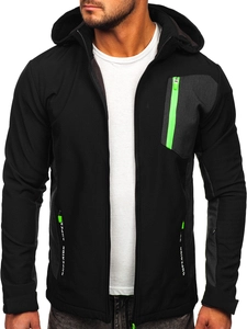 Herr Lättviktsjacka i Softshell Svart Bolf HM188