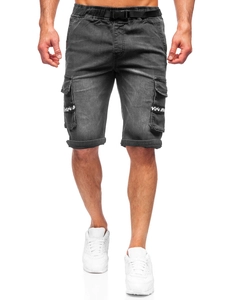 Herr Jeansshorts Svart Bolf K15008-2