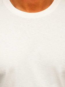 Herr Bomulls Basic T-shirt Ecru Bolf B459