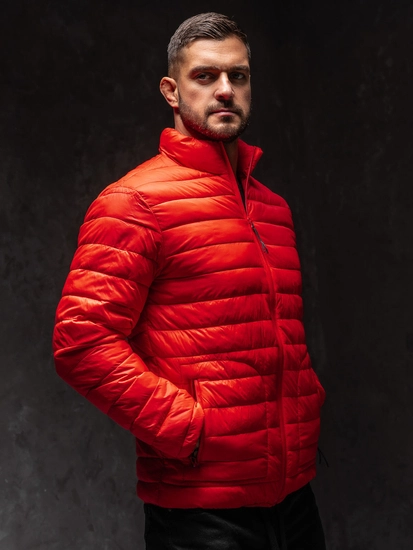 Herr Quiltad Lättviktsjacka Röd Bolf 13007