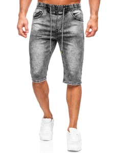 Herr Jeansshorts Svart Bolf KR1551