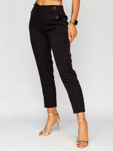 Dam Byxor med dekorativa knappar Svart Bolf 8155