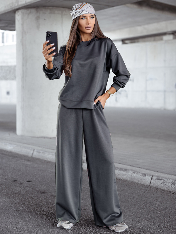 Dam 2-delad Träningsoverall och smör Grafitgrå Bolf 821111