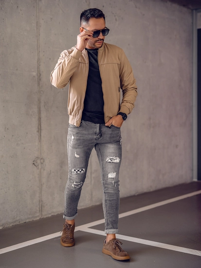 Herr Vändbar Lättvikt Bomberjacka Kamel Bolf 84M3005A