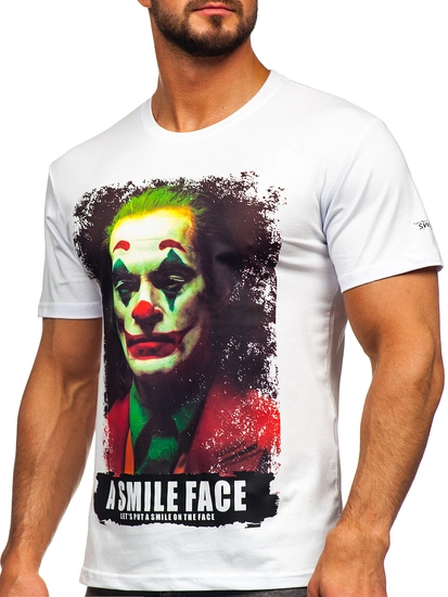 Herr T-shirt med tryck Vit Bolf GS2554