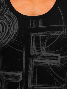 Herr Boxer Linne med tryck Svart Bolf 14846