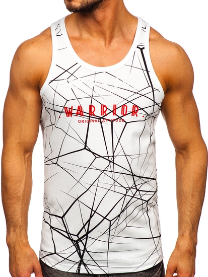 Herr Boxer Linne med tryck Vit Bolf 14845