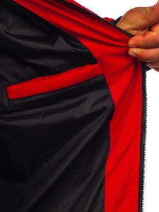 Herr Quiltad Vinterjacka Röd Bolf 5M3125