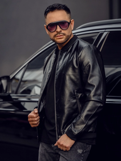 Herr Skinnjacka Bomber Svart Bolf 6803A