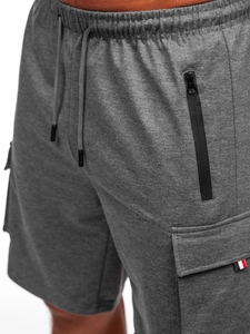 Herr Cargo-shorts Grafitgrå Bolf 8K1501