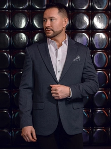 Herr Casual Kavaj Marinblå Bolf 24401-1