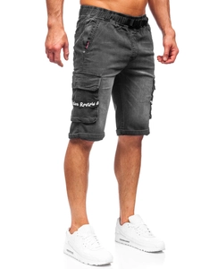 Herr Jeansshorts Svart Bolf K15008-2