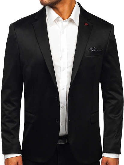 Herr Elegant Kavaj Svart Bolf 022