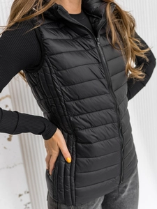 Dam Quiltad Väst med huva Svart Bolf 23039A1