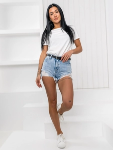 Dam Jeansshorts med bälte Blå Bolf JK810A1