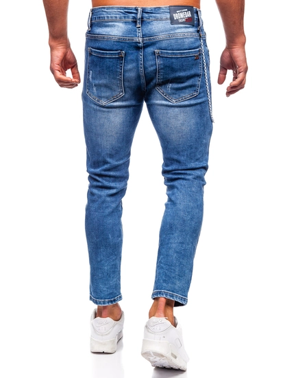 Herr Jeans Slim Fit Marinblå Bolf TF251