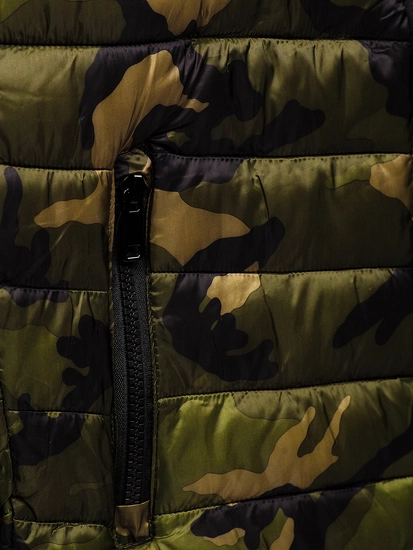 Herr Quiltad Camo Vinterjacka Grön Bolf SM80