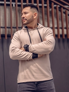 Herr Huvtröja Beige-Svart Bolf 145380