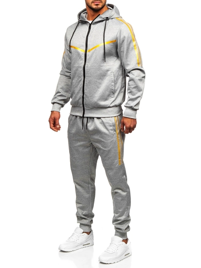 Herr Träningsoverall med huva Grå Bolf 27C8117