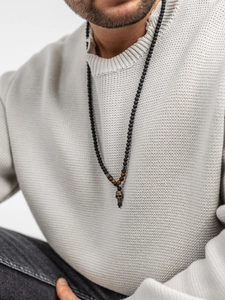 Herr Pärlhalsband Svart Bolf TT5502