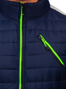 Herr Quiltad Lättviktsjacka Marinblå Bolf 8M909