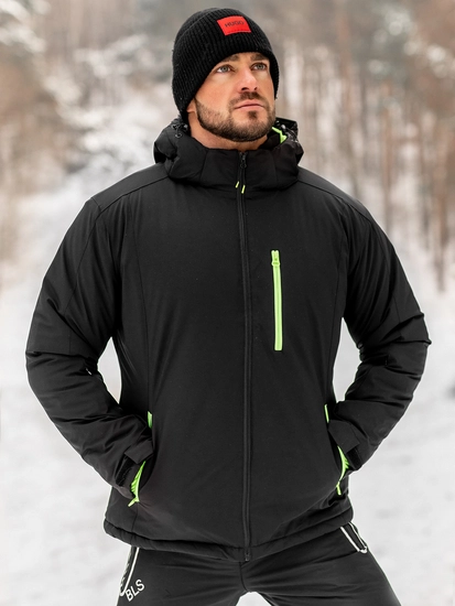 Herr Sportig Vinterjacka Svart Bolf HH011