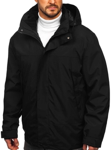 Herr 2-i-1 lättviktsjacka Svart Bolf 5M3262