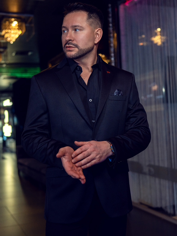 Herr Casual Kavaj Svart Bolf 026A